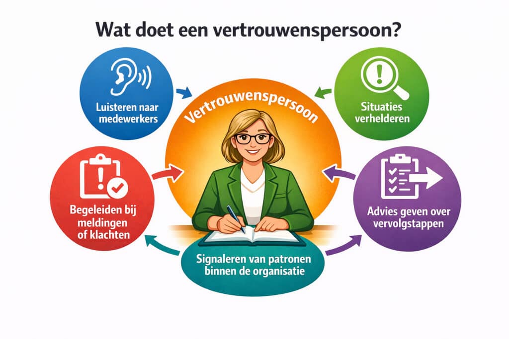 Infographic taken van een vertrouwenspersoon binnen organisaties